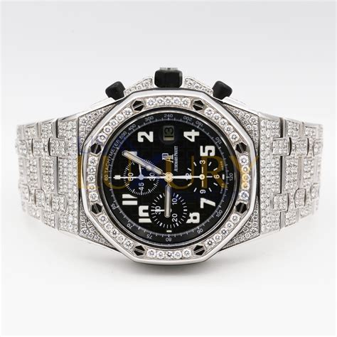 audemars piguet royal oak black diamond|audemars piguet diamond bezel.